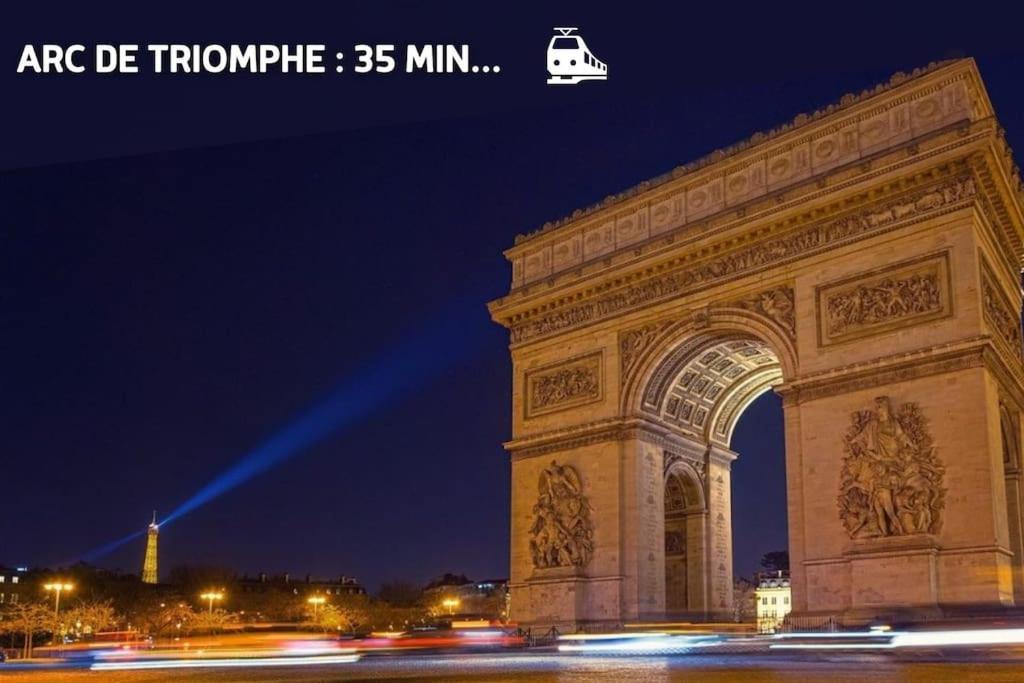 Escapade Parisienne A 25 Minutes De La Tour Eiffel Apartment Вилньов-ла-Гарен Екстериор снимка
