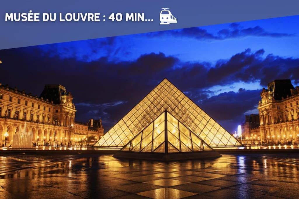 Escapade Parisienne A 25 Minutes De La Tour Eiffel Apartment Вилньов-ла-Гарен Екстериор снимка